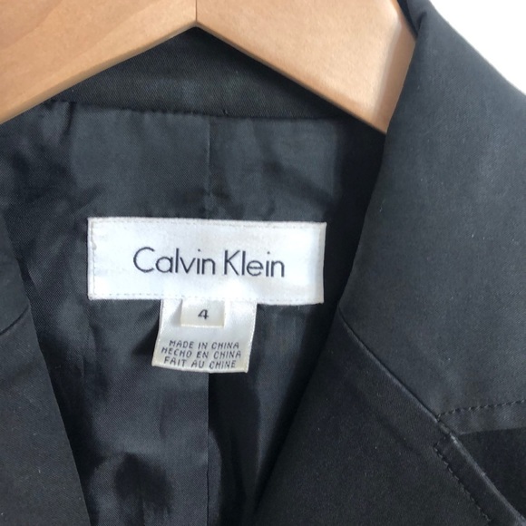 Calvin Klein 3/4 Sleeve Black Blazer size 4 - Picture 3 of 3